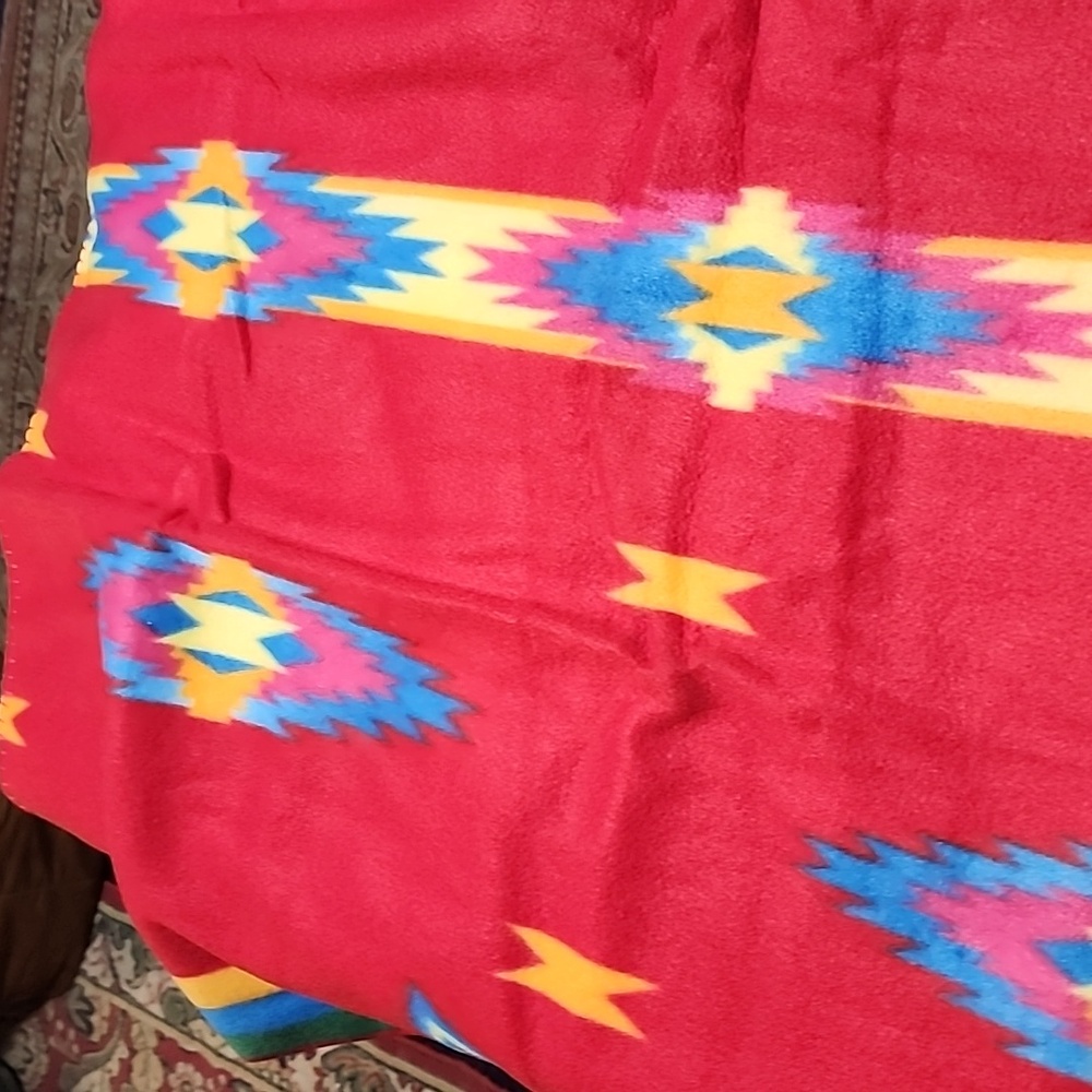 Colorful Geometric Pattern Blanket. New In Package. - Picture 4 of 4